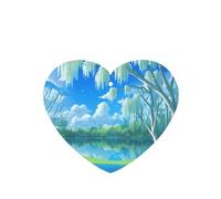 Ambientadores para coche en forma de corazón, sauces en la costa, 6 tabletas de aromaterapia para coche, armario, zapatero, elimina olores