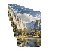 Ambientadores para coche, juego de 6 tarjetas aromáticas rectangulares colgantes del parque nacional de Yosemite Ambientador para coche, espejo retrovisor colgante, tarjeta perfumada para coche