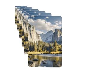 Ambientadores para coche, juego de 6 tarjetas aromáticas rectangulares colgantes del parque nacional de Yosemite Ambientador para coche, espejo retrovisor colgante, tarjeta perfumada para coche