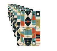 Ambientadores para coche, juego de 6 tarjetas aromáticas rectangulares colgantes modernas de mediados de siglo, para coche, espejo retrovisor, colgante de tarjeta perfumada para coche