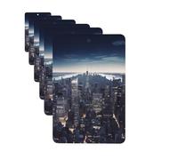 Ambientadores para coche, juego de 6 tarjetas aromáticas rectangulares para colgar, ambientador de la ciudad de Nueva York para coche, espejo retrovisor colgante, tarjeta perfumada para coche