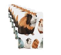 Ambientadores para coche, juego de 6 tarjetas aromáticas rectangulares para colgar, ilustración de conejillo de indias, ambientador para coche, espejo retrovisor, tarjeta perfumada para coche