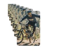 Ambientadores para coche, juego de 6 tarjetas aromáticas rectangulares para colgar, para torneo de bicicleta de montaña, ambientador para coche, espejo retrovisor, tarjeta perfumada para coche