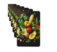 Ambientadores para coche, juego de 6 tarjetas aromáticas rectangulares para colgar, varios vegetales, ambientador para coche, espejo retrovisor, colgante, tarjeta perfumada para coche