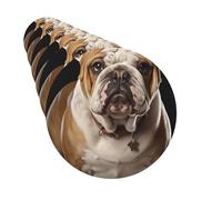 Ambientadores para coche, juego de 6 tarjetas perfumadas colgantes de forma redonda, ambientador de bulldog inglés para coche, espejo retrovisor, tarjeta perfumada para coche
