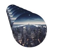 Ambientadores para coche, juego de 6 tarjetas perfumadas colgantes de forma redonda, ambientador de la ciudad de Nueva York para coche, espejo retrovisor colgante, tarjeta perfumada para coche