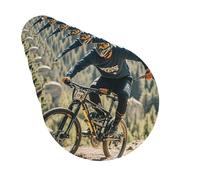 Ambientadores para coche, juego de 6 tarjetas perfumadas colgantes de forma redonda, para torneo de bicicleta de montaña, ambientador para coche, espejo retrovisor, tarjeta perfumada para coche