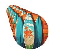 Ambientadores para coche, juego de 6 tarjetas perfumadas colgantes de forma redonda, tabla de surf sobre ambientador de madera para coche, espejo retrovisor, colgante, tarjeta perfumada para coche