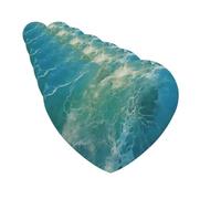 Ambientadores para coche, juego de 6 tarjetas perfumadas colgantes en forma de corazón, fondo oceánico, ambientador para coche, espejo retrovisor colgante, tarjeta perfumada para coche