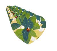 Ambientadores para coche, juego de 6 tarjetas perfumadas colgantes en forma de corazón, hojas y mariquitas, ambientador para coche, espejo retrovisor colgante, tarjeta perfumada para coche