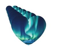 Ambientadores para coche, juego de 6 tarjetas perfumadas colgantes en forma de corazón, luces del norte, ambientador para coche, espejo retrovisor colgante, tarjeta perfumada para coche