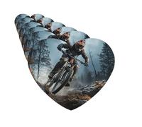 Ambientadores para coche, juego de 6 tarjetas perfumadas colgantes en forma de corazón, para torneo de bicicleta de montaña, ambientador para coche, espejo retrovisor, tarjeta perfumada para coche
