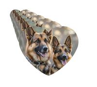 Ambientadores para coche, juego de 6 tarjetas perfumadas colgantes en forma de corazón, pastor alemán, amantes de los perros, ambientador para coche, espejo retrovisor, colgante, tarjeta perfumada