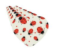 Ambientadores para coche, juego de 6 tarjetas perfumadas colgantes en forma de corazón, patrón de mariquitas, ambientador moteado infinito para coche, espejo retrovisor, tarjeta perfumada para coche