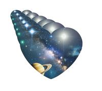 Ambientadores para coche, juego de 6 tarjetas perfumadas colgantes en forma de corazón, planetas, estrellas y galaxia, la Vía Láctea, ambientador para coche, espejo retrovisor, colgante de tarjeta