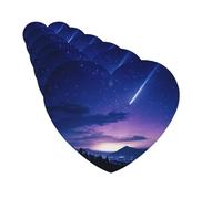 Ambientadores para coche, juego de 6 tarjetas perfumadas colgantes en forma de corazón, silueta de cielo nocturno, ambientador para coche, espejo retrovisor colgante, tarjeta perfumada para coche