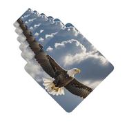 Ambientadores para coche, juego de 6 tarjetas perfumadas cuadradas para colgar, águila vuela en el cielo, ambientador para coche, espejo retrovisor colgante, tarjeta perfumada para coche