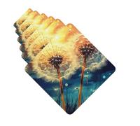 Ambientadores para coche, juego de 6 tarjetas perfumadas cuadradas para colgar, ambientador de diente de león para coche, espejo retrovisor colgante, tarjeta perfumada para coche