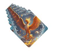 Ambientadores para coche, juego de 6 tarjetas perfumadas cuadradas para colgar, ambientador de fénix de fuego y agua, para espejo retrovisor de coche, tarjeta perfumada para coche