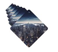 Ambientadores para coche, juego de 6 tarjetas perfumadas cuadradas para colgar, ambientador de la ciudad de Nueva York para coche, espejo retrovisor, colgante de tarjeta perfumada para coche