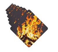 Ambientadores para coche, juego de 6 tarjetas perfumadas cuadradas para colgar, ambientador de llama rugiente para coche, espejo retrovisor colgante, tarjeta perfumada para coche