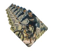 Ambientadores para coche, juego de 6 tarjetas perfumadas cuadradas para colgar, ambientador de torneo de bicicleta de montaña para coche, espejo retrovisor, tarjeta perfumada para coche