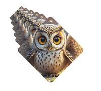Ambientadores para coche, juego de 6 tarjetas perfumadas cuadradas para colgar, bonito ambientador de búho para coche, espejo retrovisor colgante, tarjeta perfumada para coche