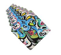 Ambientadores para coche, juego de 6 tarjetas perfumadas cuadradas para colgar, diseño de graffiti, ambientador para coche, espejo retrovisor, colgante, tarjeta perfumada para coche