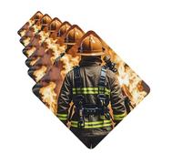 Ambientadores para coche, juego de 6 tarjetas perfumadas cuadradas para colgar, diseño de llama de bombero, ambientador para coche, espejo retrovisor, colgante, tarjeta perfumada para coche