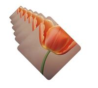 Ambientadores para coche, juego de 6 tarjetas perfumadas cuadradas para colgar, flores naranjas, ambientador para coche, espejo retrovisor, colgante, tarjeta perfumada para coche
