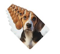 Ambientadores para coche, juego de 6 tarjetas perfumadas cuadradas para colgar, lindo perro Beagle, ambientador para coche, espejo retrovisor colgante, tarjeta perfumada para coche