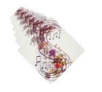 Ambientadores para coche, juego de 6 tarjetas perfumadas cuadradas para colgar, nota musical, ambientador floral para coche, espejo retrovisor colgante, tarjeta perfumada para coche