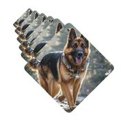 Ambientadores para coche, juego de 6 tarjetas perfumadas cuadradas para colgar, pastor alemán, ambientador para coche, espejo retrovisor colgante, tarjeta perfumada para coche