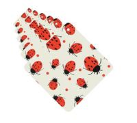 Ambientadores para coche, juego de 6 tarjetas perfumadas cuadradas para colgar, patrón de mariquitas, ambientador moteado infinito para coche, espejo retrovisor, colgante de tarjeta perfumada para