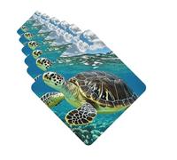 Ambientadores para coche, juego de 6 tarjetas perfumadas cuadradas para colgar, tapa hawaiana, tortuga Honu, ambientador para coche, espejo retrovisor colgante, tarjeta perfumada para coche