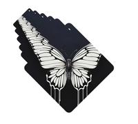 Ambientadores para coche, juego de 6 tarjetas perfumadas cuadradas para colgar, una mariposa blanca y negra, ambientador para coche, espejo retrovisor, colgante, tarjeta perfumada para coche