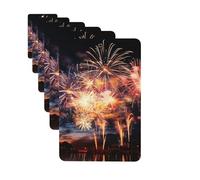 Ambientadores para coche, juego de 6 tarjetas perfumadas rectangulares colgantes, hermosos ambientadores de fuegos artificiales para coche, espejo retrovisor, tarjeta perfumada para coche