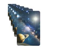 Ambientadores para coche, juego de 6 tarjetas perfumadas rectangulares colgantes, planetas, estrellas y galaxia, la Vía Láctea, ambientador para coche, espejo retrovisor, colgante de tarjeta perfumada