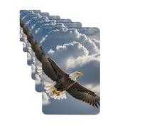 Ambientadores para coche, juego de 6 tarjetas perfumadas rectangulares para colgar, águila mosca en el cielo, ambientador para coche, espejo retrovisor colgante, tarjeta perfumada para coche