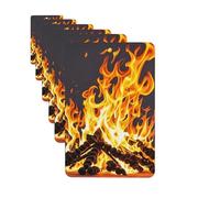 Ambientadores para coche, juego de 6 tarjetas perfumadas rectangulares para colgar, ambientador de llama rugiente para coche, espejo retrovisor colgante, tarjeta perfumada para coche