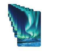 Ambientadores para coche, juego de 6 tarjetas perfumadas rectangulares para colgar, ambientador de luces del norte, para coche, espejo retrovisor, colgante de tarjeta perfumada para coche