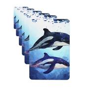Ambientadores para coche, juego de 6 tarjetas perfumadas rectangulares para colgar, ambientador de orca para coche, espejo retrovisor, colgante de tarjeta perfumada para coche