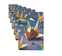 Ambientadores para coche, juego de 6 tarjetas perfumadas rectangulares para colgar, grúas de papel de origami, ambientador para coche, espejo retrovisor, colgante de tarjeta perfumada para coche