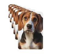 Ambientadores para coche, juego de 6 tarjetas perfumadas rectangulares para colgar, lindo perro Beagle, ambientador para coche, espejo retrovisor colgante, tarjeta perfumada para coche