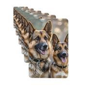 Ambientadores para coche, juego de 6 tarjetas perfumadas rectangulares para colgar, pastor alemán, amantes de los perros, ambientador para coche, espejo retrovisor, colgante de tarjeta perfumada para