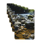 Ambientadores para coche, juego de 6 tarjetas perfumadas rectangulares para colgar, piedras de arroyo, ambientador para coche, espejo retrovisor, colgante de tarjeta perfumada para coche