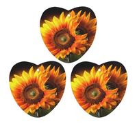 Ambientadores para coche, papel tapiz de girasol naranja impreso, fragancia de coche de larga duración, forma de corazón fresco