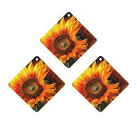 Ambientadores para coche, papel tapiz de girasol naranja impreso, fragancia de coche de larga duración Freshie