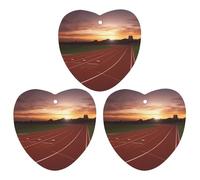 Ambientadores para coche, para colgar al atardecer, correr, pista, impreso, fragancia de coche de larga duración, forma de corazón fresco