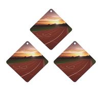 Ambientadores para coche, para colgar al atardecer, correr, pista, impresos, fragancia de coche de larga duración